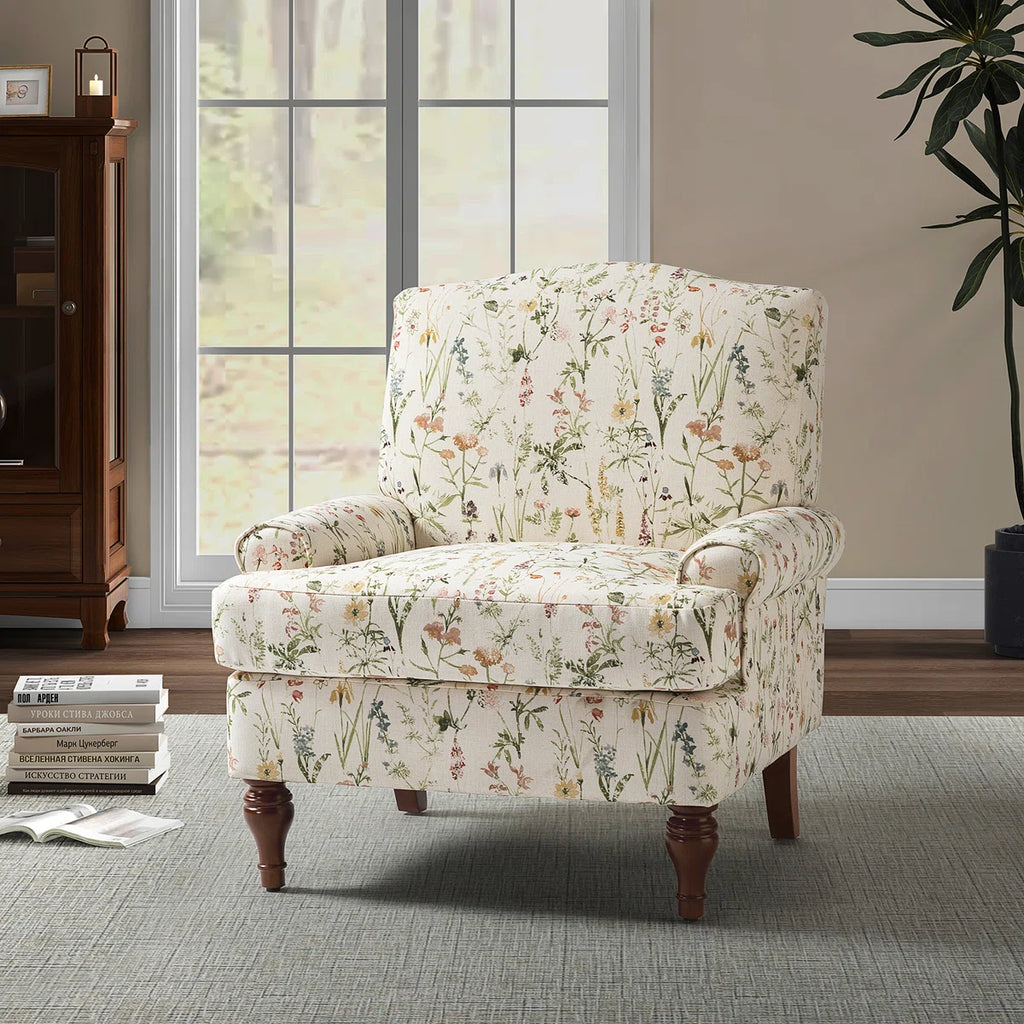 Mooresville 31'' W Traditional Upholstered Armchair with Solid Wood Legs