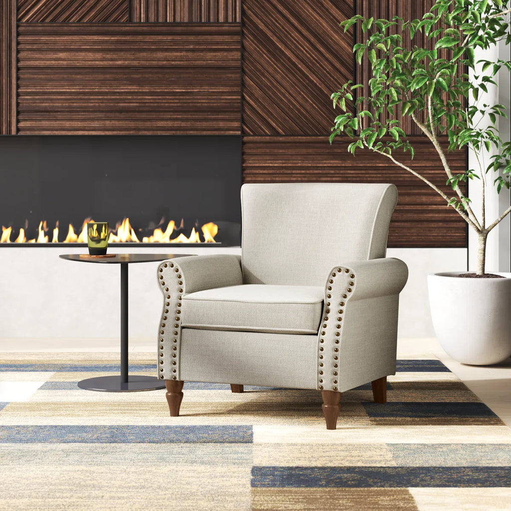 Mooresville Upholstered Armchair with Solid Wood Legs
