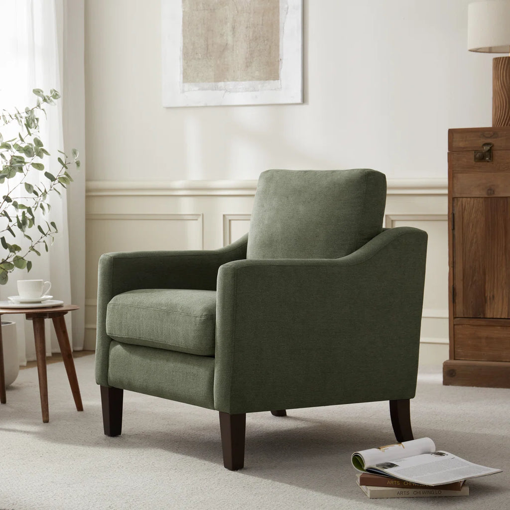 Armchair With Solid Wood Legs