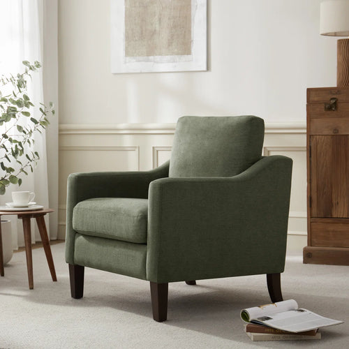 Armchair With Solid Wood Legs