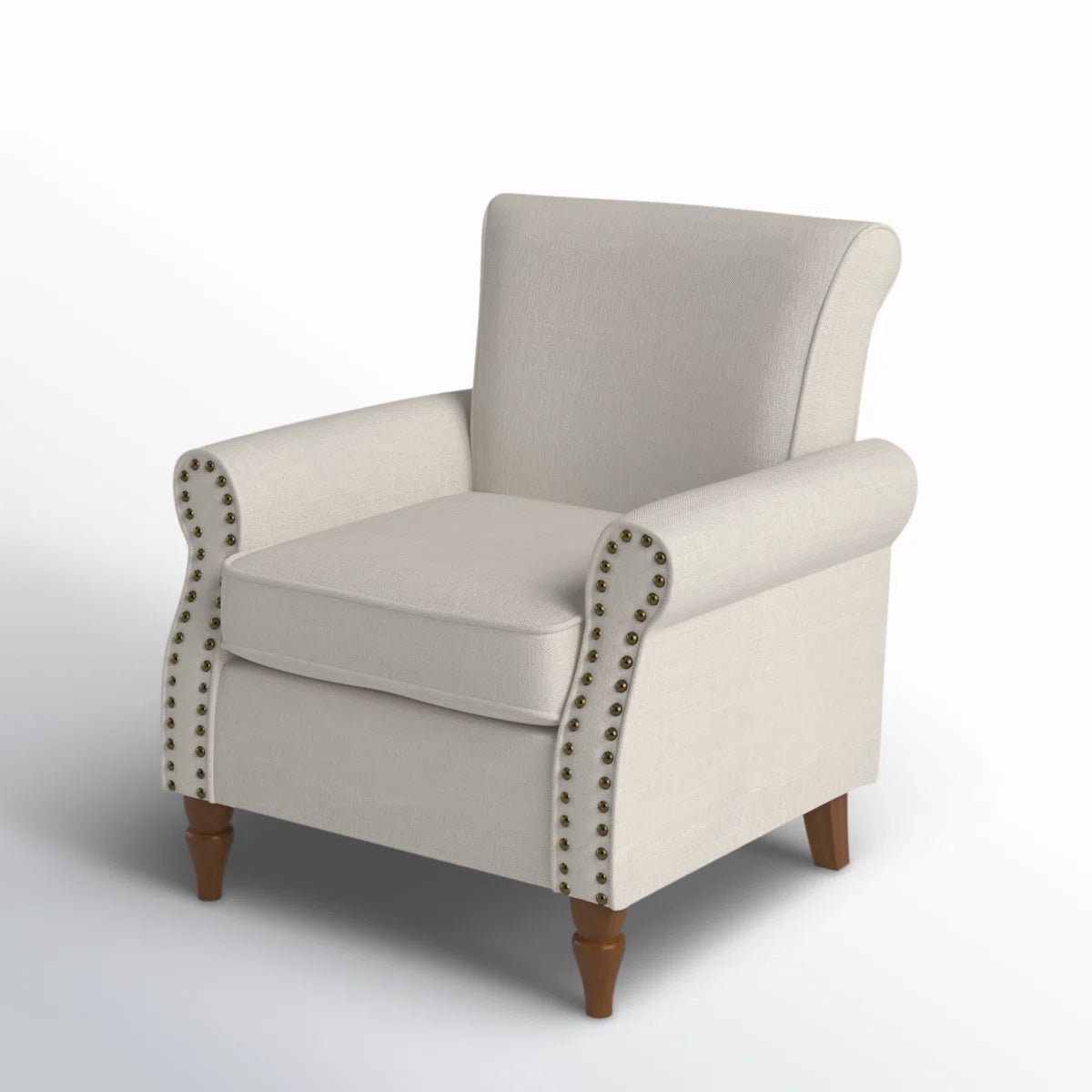 Mooresville Upholstered Armchair with Solid Wood Legs