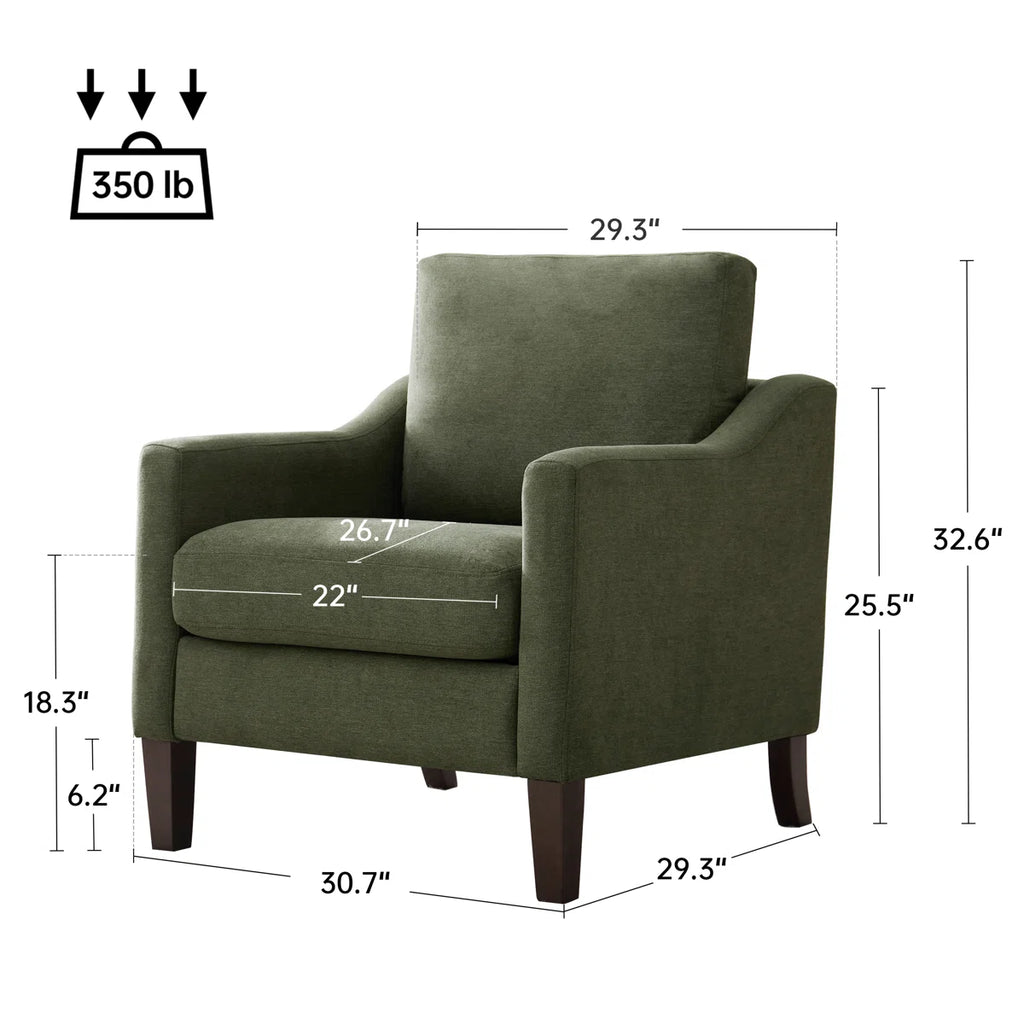 Armchair With Solid Wood Legs