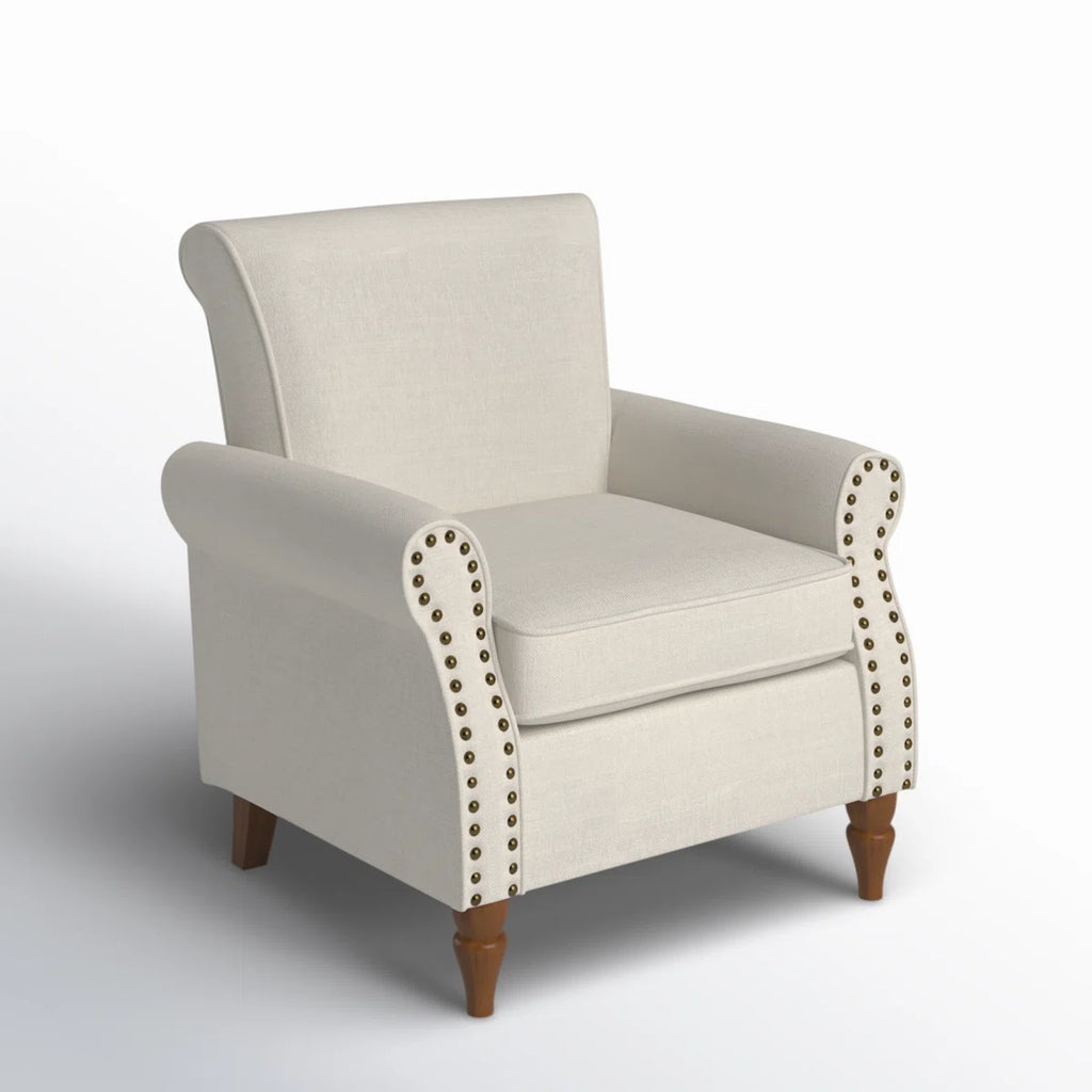 Mooresville Upholstered Armchair with Solid Wood Legs