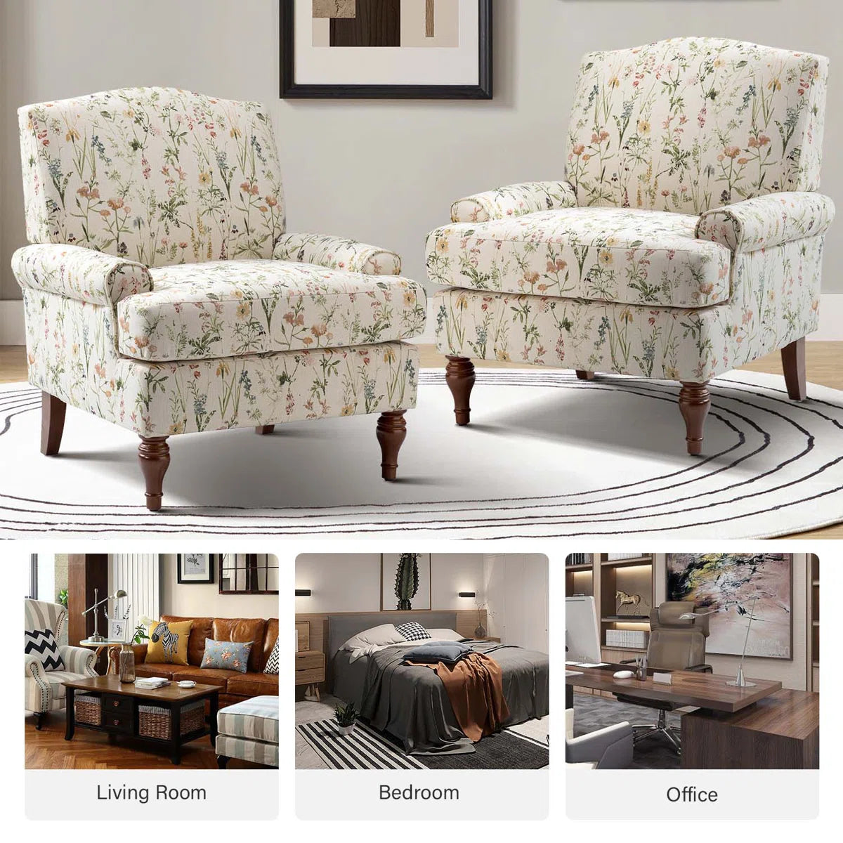 Mooresville 31'' W Traditional Upholstered Armchair with Solid Wood Legs